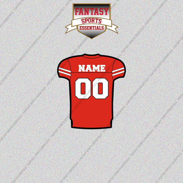 Texas Tech Red Raiders Football Personalized Home Jersey Glossy Stickers