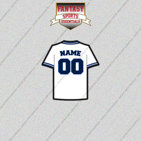 Toronto Blue Jays Personalized Current Home Jersey Glossy Stickers