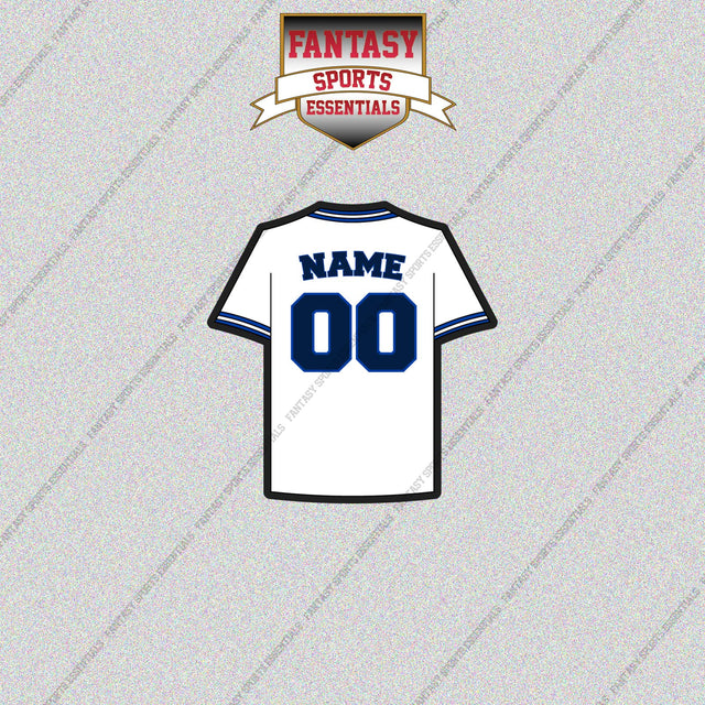 Toronto Blue Jays Personalized Current Home Jersey Glossy Stickers