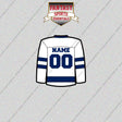 Toronto Maple Leafs Personalized Current Away Jersey Glossy Stickers