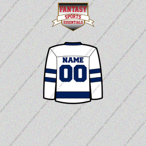 Toronto Maple Leafs Personalized Current Away Jersey Glossy Stickers