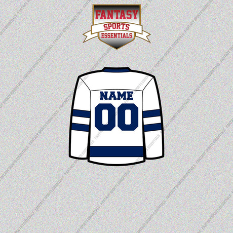 Toronto Maple Leafs Personalized Current Away Jersey Glossy Stickers