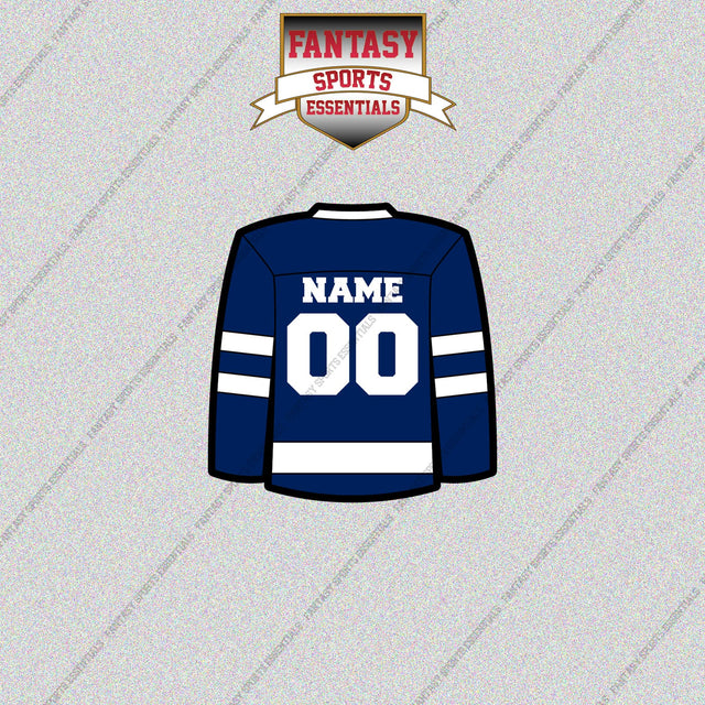 Toronto Maple Leafs Personalized Current Home Jersey Glossy Stickers
