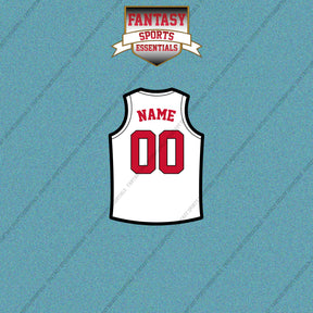 Toronto Raptors Personalized Current Away Jersey Car Decals