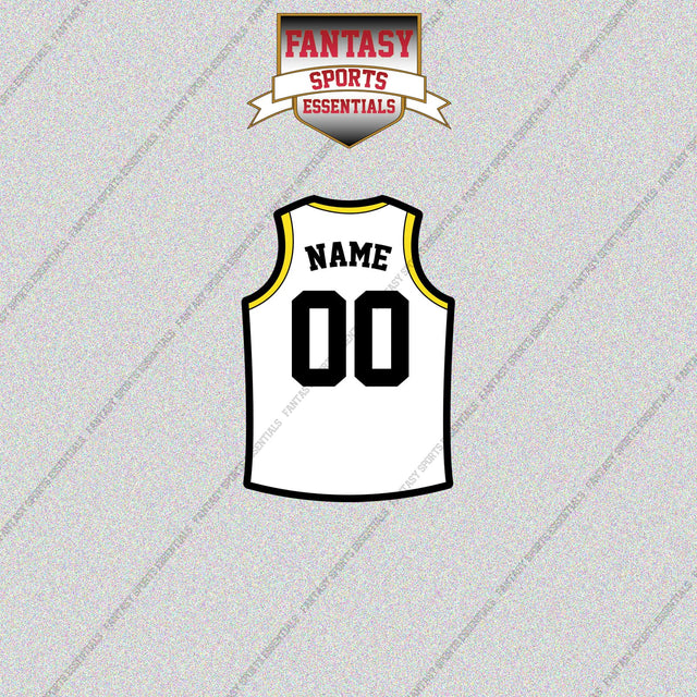 Utah Jazz Personalized Current Away Jersey Glossy Stickers