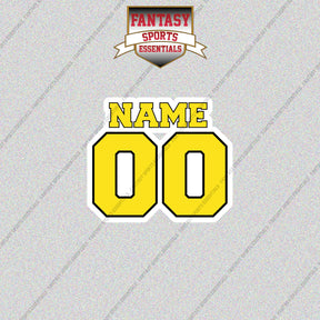 Utah Jazz Personalized Current Name and Number Glossy Stickers
