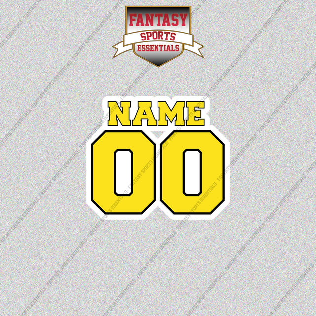 Utah Jazz Personalized Current Name and Number Glossy Stickers