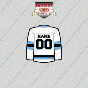 Utah Mammoth Personalized Current Away Jersey Glossy Stickers
