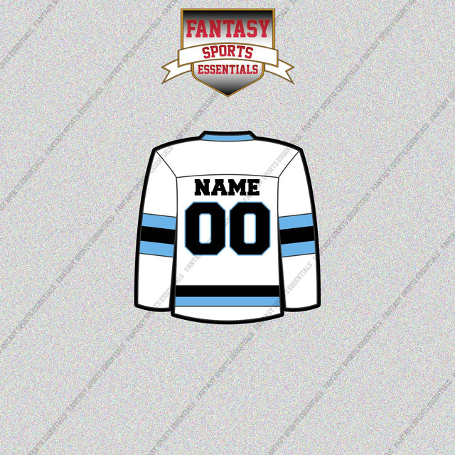 Utah Mammoth Personalized Current Away Jersey Glossy Stickers