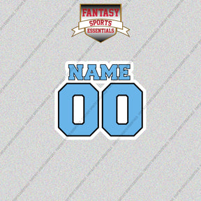Utah Mammoth Personalized Current Name and Number Glossy Stickers
