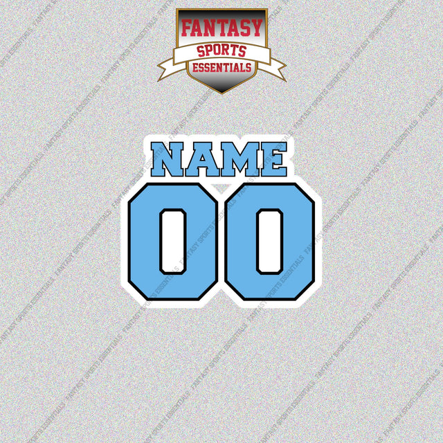 Utah Mammoth Personalized Current Name and Number Glossy Stickers