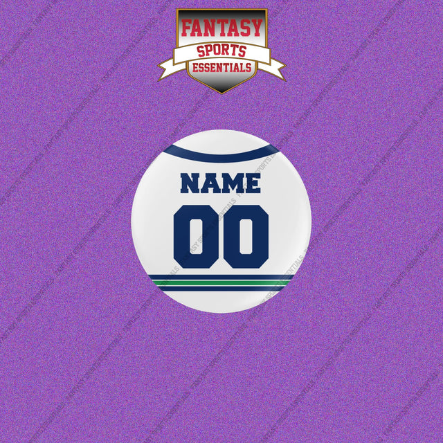 Vancouver Canucks Personalized Current Away Jersey Buttons