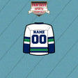 Vancouver Canucks Personalized Current Away Jersey Car Decals