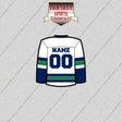 Vancouver Canucks Personalized Current Away Jersey Glossy Stickers