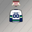 Vancouver Canucks Personalized Current Away Jersey Magnets
