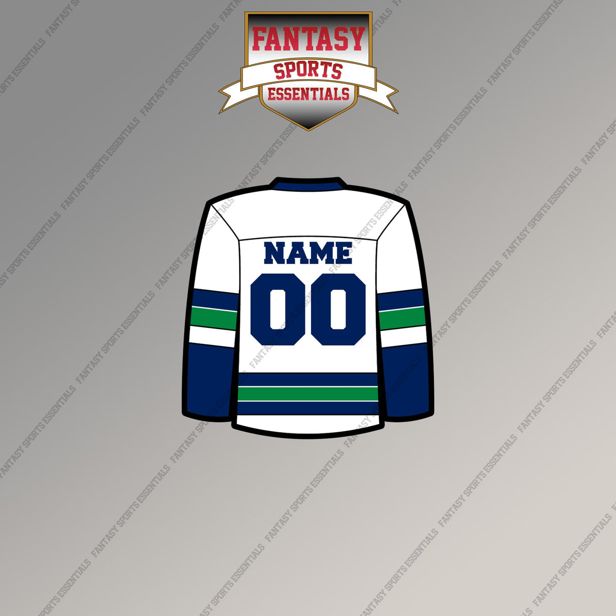 Vancouver Canucks Personalized Current Away Jersey Magnets