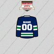 Vancouver Canucks Personalized Current Home Jersey Glossy Stickers