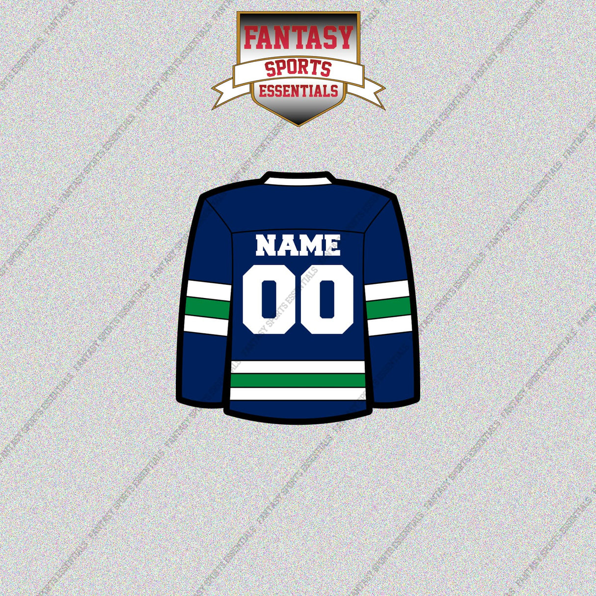 Vancouver Canucks Personalized Current Home Jersey Glossy Stickers