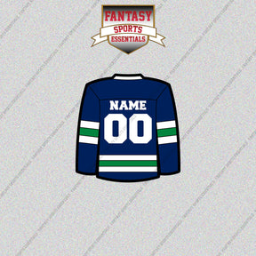 Vancouver Canucks Personalized Current Home Jersey Glossy Stickers