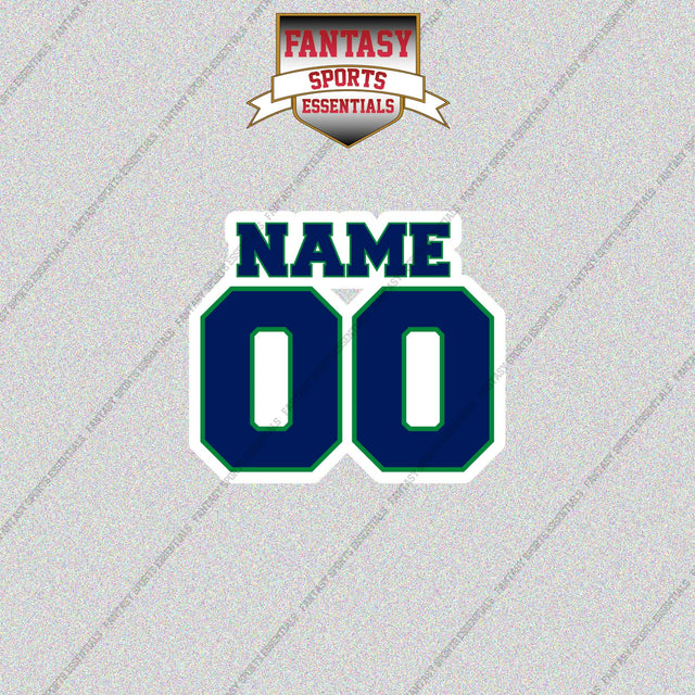 Vancouver Canucks Personalized Current Name and Number Glossy Stickers