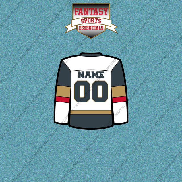 Vegas Golden Knights Personalized Current Away Jersey Car Decals
