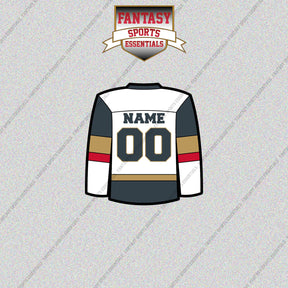 Vegas Golden Knights Personalized Current Away Jersey Glossy Stickers