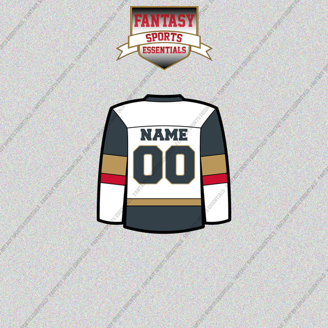 Vegas Golden Knights Personalized Current Away Jersey Glossy Stickers