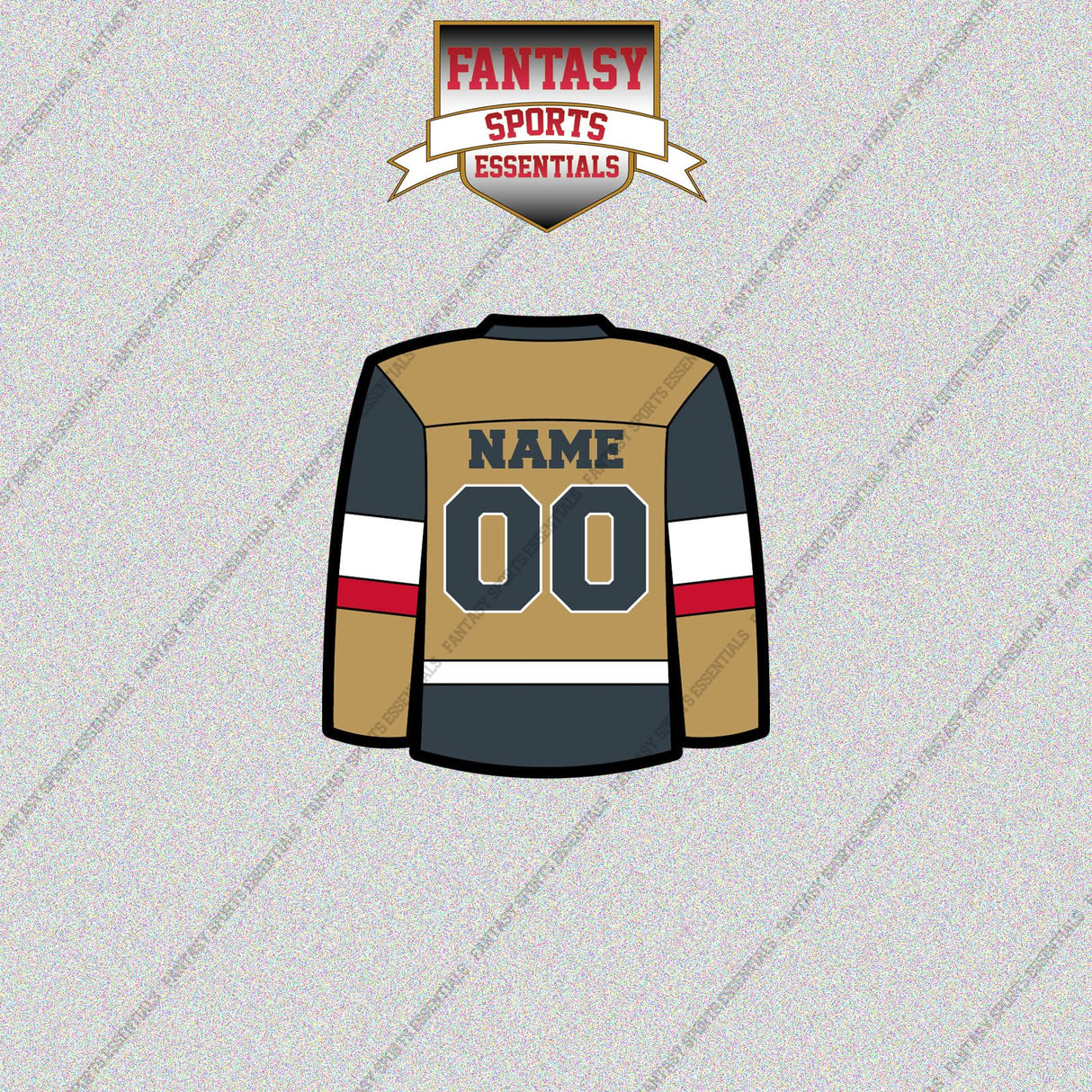 Vegas Golden Knights Personalized Current Home Jersey Glossy Stickers