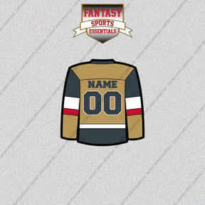 Vegas Golden Knights Personalized Current Home Jersey Glossy Stickers