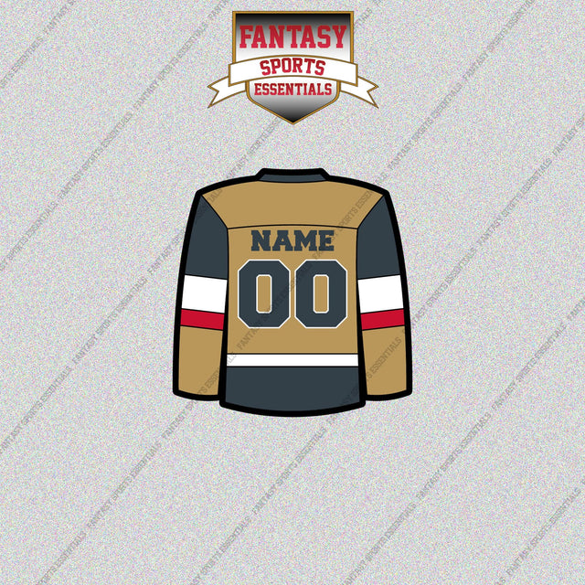 Vegas Golden Knights Personalized Current Home Jersey Glossy Stickers