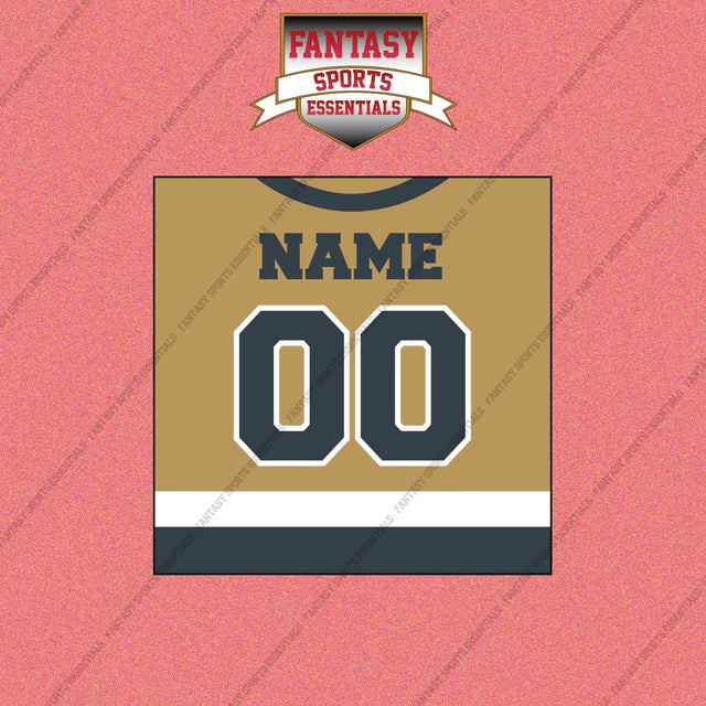 Vegas Golden Knights Personalized Current Home Jersey Wall Art Prints