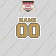 Vegas Golden Knights Personalized Current Name and Number Glossy Stickers