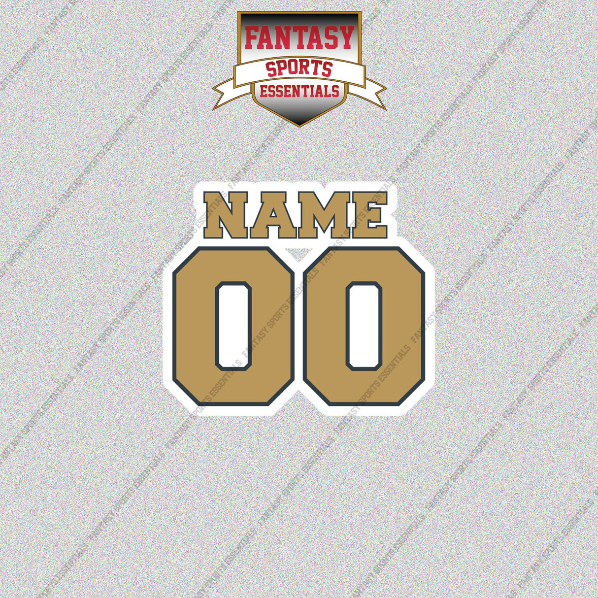 Vegas Golden Knights Personalized Current Name and Number Glossy Stickers