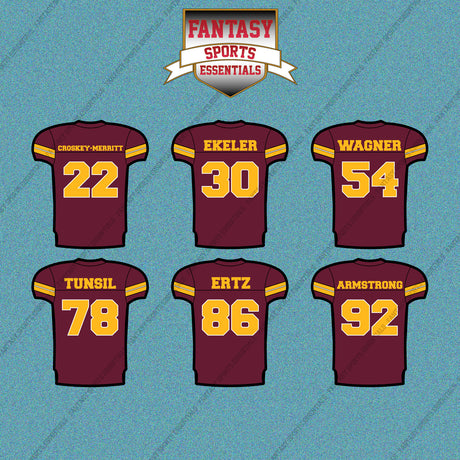 Washington Commanders 2025 Home Jersey Car Decals (Choose Your Player) Page 2