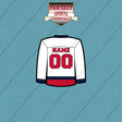 Washington Capitals Personalized Current Away Jersey Car Decals