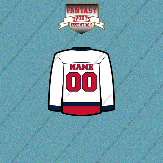 Washington Capitals Personalized Current Away Jersey Car Decals