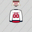 Washington Capitals Personalized Current Away Jersey Glossy Stickers