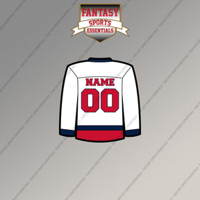Washington Capitals Personalized Current Away Jersey Magnets