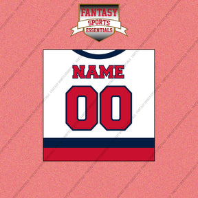 Washington Capitals Personalized Current Away Jersey Wall Art Prints