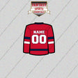 Washington Capitals Personalized Current Home Jersey Glossy Stickers