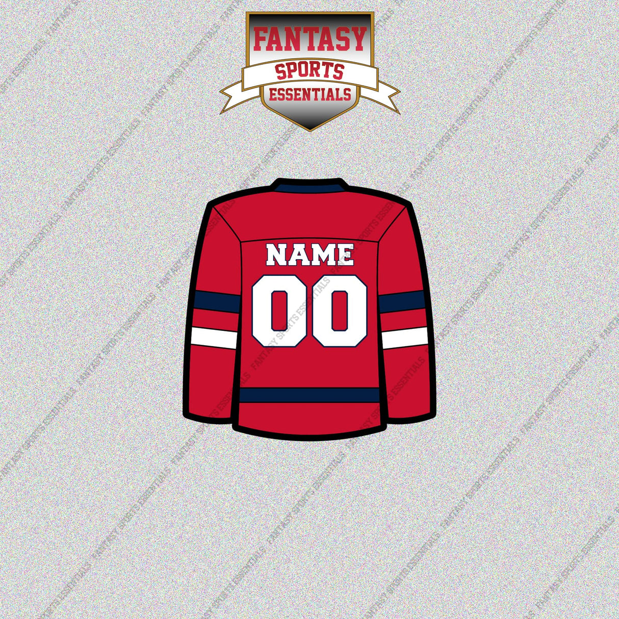Washington Capitals Personalized Current Home Jersey Glossy Stickers