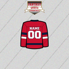 Washington Capitals Personalized Current Home Jersey Glossy Stickers