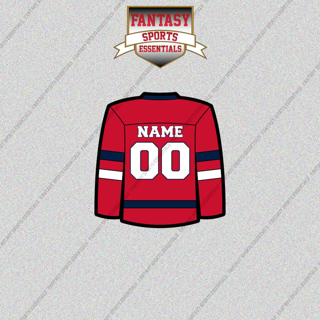 Washington Capitals Personalized Current Home Jersey Glossy Stickers