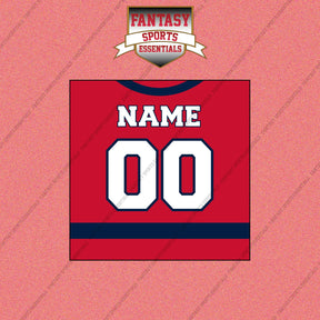 Washington Capitals Personalized Current Home Jersey Wall Art Prints