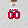 Washington Capitals Personalized Current Name and Number Glossy Stickers