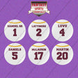 Washington Commanders 2025 Away Jersey Button Pins (Choose Your Player) Page 1