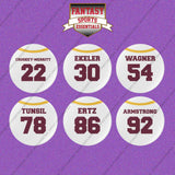 Washington Commanders 2025 Away Jersey Button Pins (Choose Your Player) Page 2