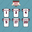 Washington Commanders 2025 Away Jersey Car Decals (Choose Your Player) Page 1