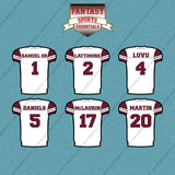 Washington Commanders 2025 Away Jersey Car Decals (Choose Your Player) Page 1