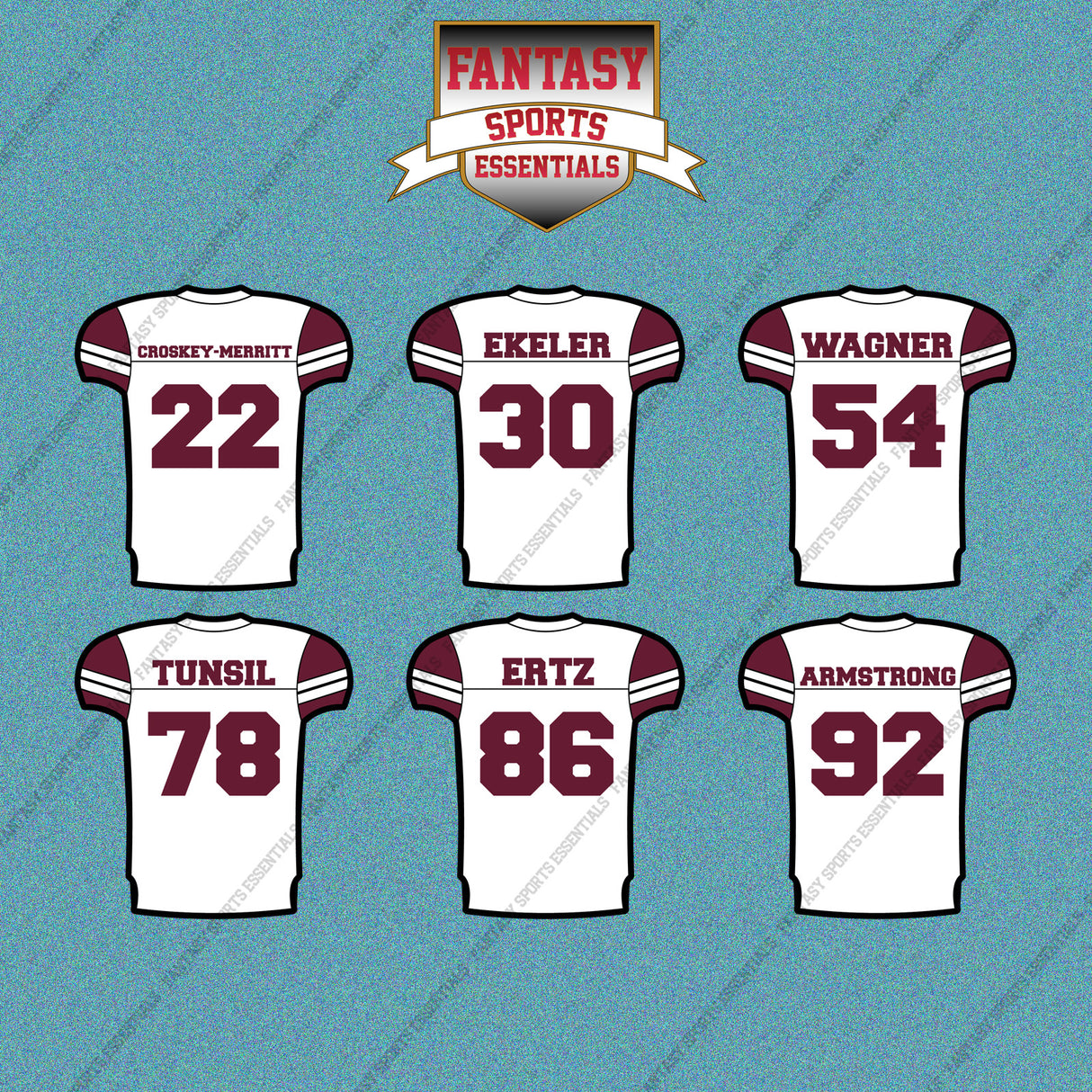 Washington Commanders 2025 Away Jersey Car Decals (Choose Your Player) Page 2